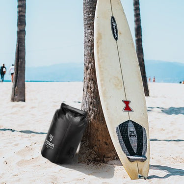 Black Dry Bag with Waterproof Phone Pouch